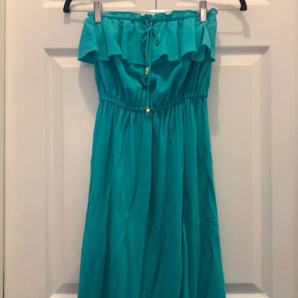Y2K Juicy Couture teal maxi dress size xs